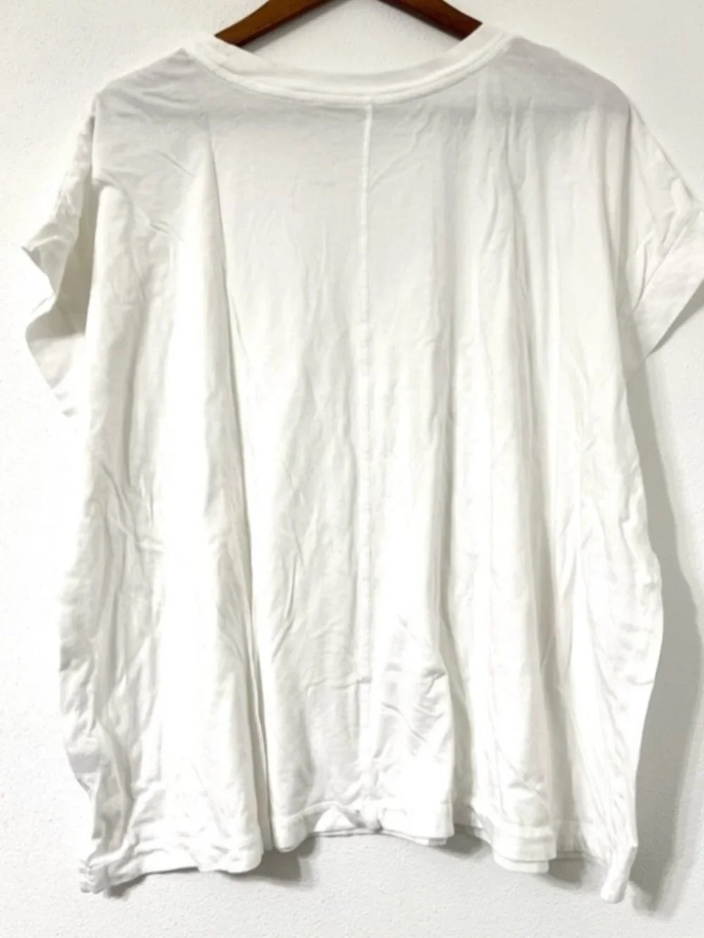 A New Day White Tee 3X Modal Blend Short Sleeve Top - Picture 2 of 2